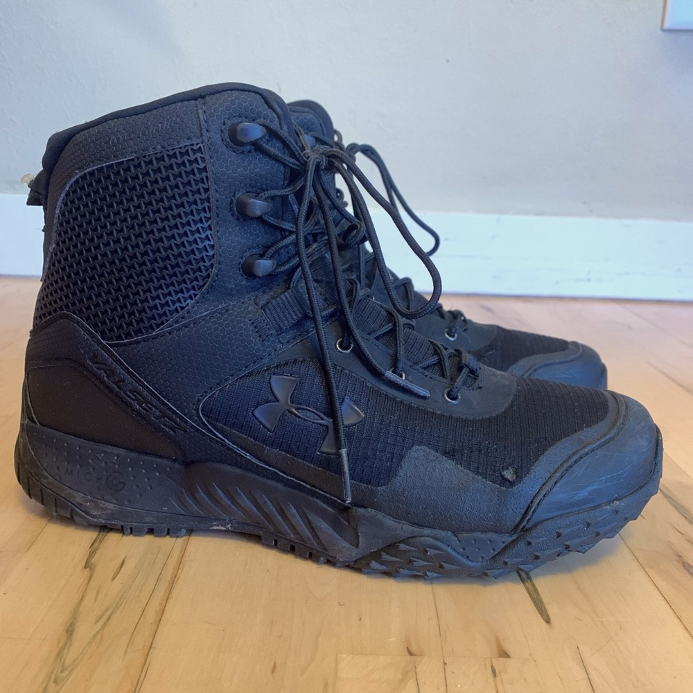 Under Armour Valsetz All Black Tactical Combat Utility Boots Men’s Size 8.5